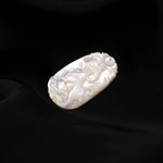 Load image into Gallery viewer, Mother of Pearl Goat Oval Carving, Handmade Mop Oval Shape Stone, 35 MM, Top Face Drill, Luster Pearl Carved Cabochon