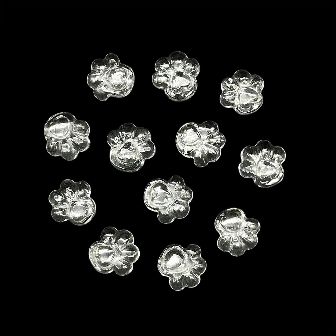 Natural Crystal Quartz Dog Paw Carving, AAA+ Quality Gemstone Paw Carving, 13 MM Little Paw Charm, Gift For Dog Lover, Dog Pendant For Gift