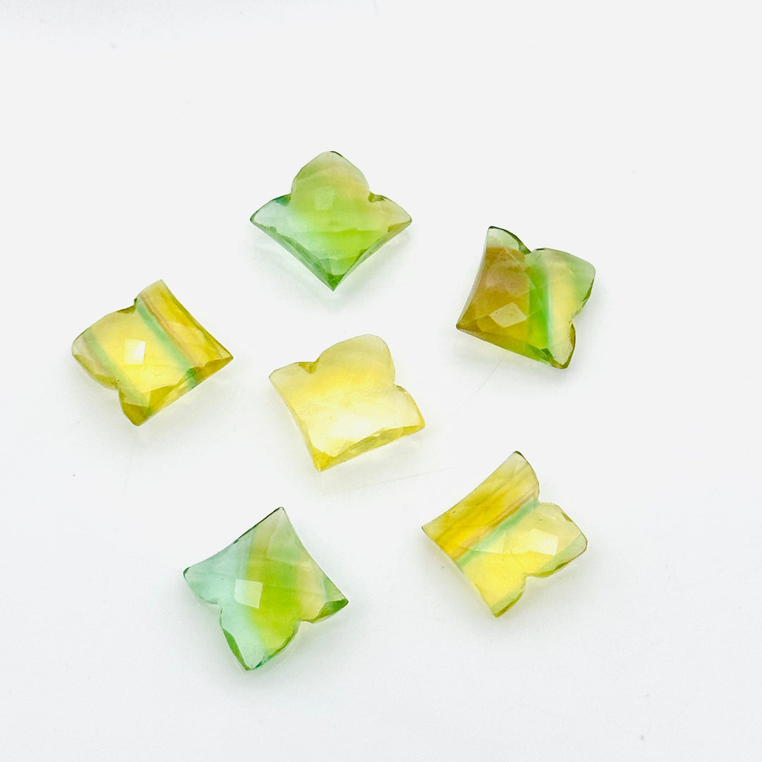 2,3,4,5,6 Pcs 100% Natural Fluoride fancy Shape Jewlery Making Loose Gemstone, faceted Gemstone, Gemstone for Jewlery 11X12 mm.