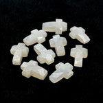 Load image into Gallery viewer, Natural White Moonstone Cross Shape Briolettes, AAA Moonstone Gemstone Beads, Holy Cross Charm for Jewelry, 15 MM Jesus Lord Spiritual Beads