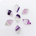 Load image into Gallery viewer, 2,3,4,5,6 Pcs Natural fluoride fancy Shape Carving, Hand Carved Gemstone, backside intersection Gemstone, Carved Gemstone, 16X10mm
