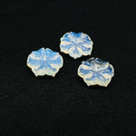 Load image into Gallery viewer, Natural Opalite Flower Shape Carved Gemstone, Flower Shape Carving, Opalite Carved Gemstone For Jewlery 17 mm, Craft Making Flower Charm