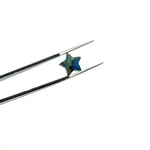 Load image into Gallery viewer, Faceted Neon Copper Turquoise Star Beads: Gemstone Carvings (10mm)