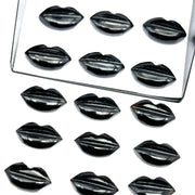 Natural Black Onyx Lips Shape Beads, Handmade Carving Lips Shape Gemstone Beads, Lips Shape Fancy Charms, 14X8 MM Loose Gemstone Beads