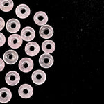 Load image into Gallery viewer, Natural Rose Quartz Donut Shape Carving, AAA Pink Quartz Donut Shape Beads, Loose Donut Shape Charm Beads, Energy Healing Stones, 6 MM
