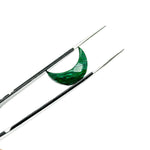 Load image into Gallery viewer, Faceted Malachite Crescent Moon Beads: 17mm Carved Gemstone Briolettes