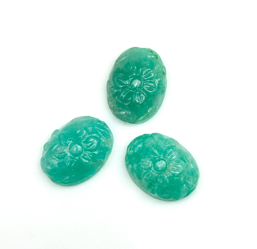 Amazing Amazonite Carved Oval Shape Beads, Hand Carved Gemstone Beads, Loose Carving Beads 12X16 MM Amazonite Oval Charms For Jewelry Making