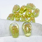 Load image into Gallery viewer, 1 Pair, 100% Natural Lemon Quartz Slipper Shape Gemstone, Carved Gemstone, Loose Gemstone, Slipper Shape Gemstone, Carved Slippers, 18X11 mm