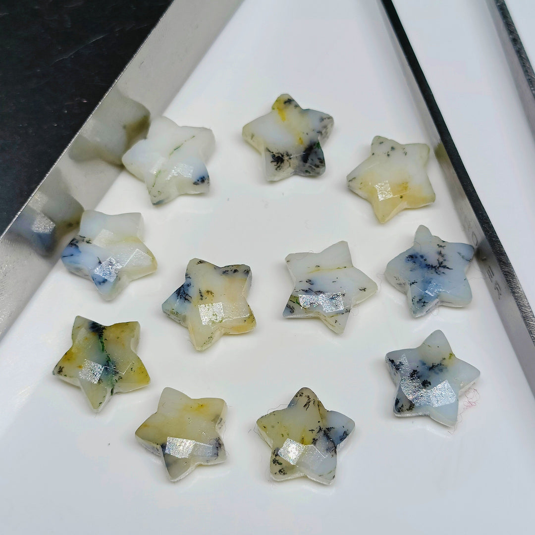 Natural Howlite Faceted Star Shape Briolettes, AAA Howlite Hand Carved Star Shape Beads, Loose Gemstone Star Shape Beads, 10 MM
