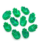 Load image into Gallery viewer, Natural Malachite Hamsa Shape Carving Gemstones, 25 MM Palm Shape Gemstone, Healing Power Of Hamsa, Hand Carved Jewelry Making Charms