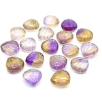Load image into Gallery viewer, Natural Ametrine Seashell Shape Beads, AAA Ametrine Shell Briolette's, Shell Carving Gemstones For Jewelry 12 mm, Shell Charms Beads