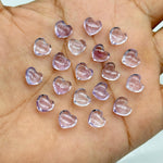 Load image into Gallery viewer, Natural Pink Amethyst Heart Shape Briolette's, AAA Amethyst Heart Shape Smooth Gemstone Beads, Loose Wholesale Heart Charm Beads, 8 MM