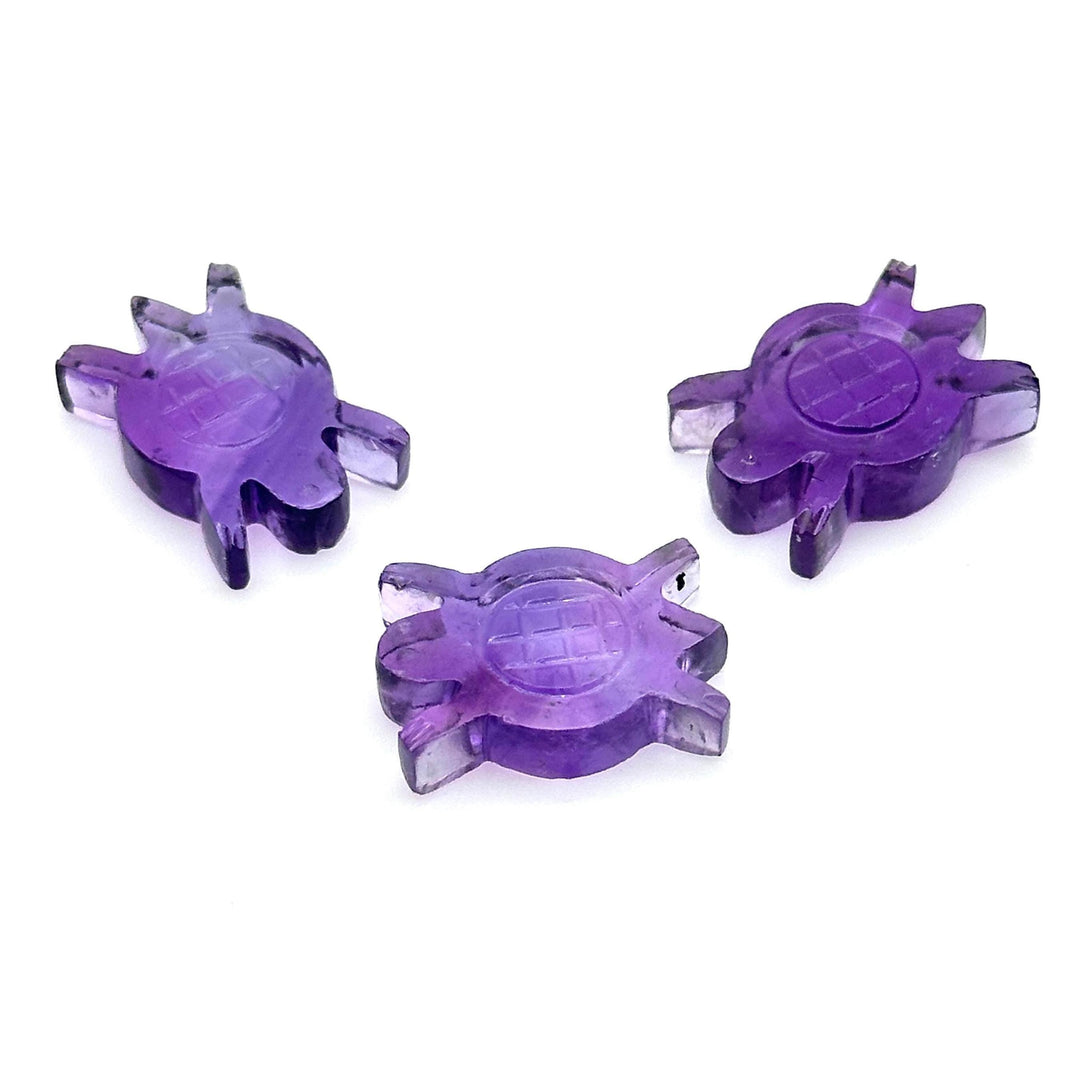Natural Amethyst Turtle Shape Carving, AAA Amethyst Turtle Shape Gemstone, 16 MM Loose Gemstones, Harmony in Stone, February Birthstone
