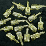 Load image into Gallery viewer, Natural Lemon Quartz Guitar Shape Beads, Tiny Lemon Guitar Shape Hand Carved Gemstone, 26 MM, Miniature Guitar Gemstone, Tiny Charms
