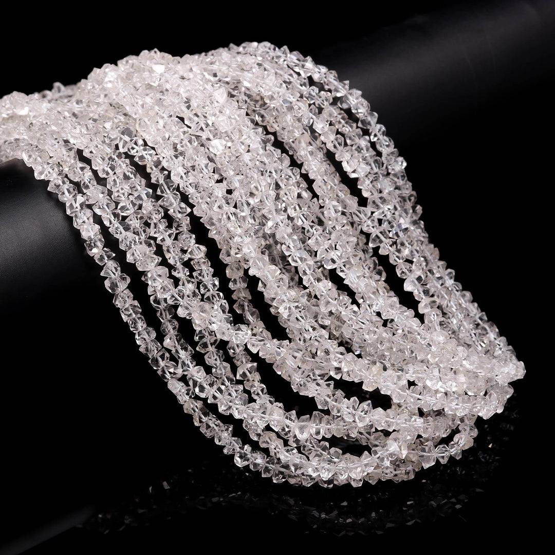 AAA Herkimer Diamond Beads, White Clear Diamond Uncut Beads, Raw Diamond Beads, Herkimer Diamond Nuggets Beads, Diamond Rough Beads, 5 MM