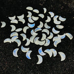 Load image into Gallery viewer, Rainbow Moonstone Faceted Moon Shape Beads, Hand Carved Briolettes Beads, Flashy Moonstone Beads, Celestials Moon Beads 12 MM