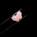 Load image into Gallery viewer, Pink Opal Butterfly Beads: Carved Gemstone Charms, 11x18mm