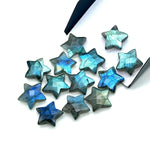 Load image into Gallery viewer, High Flashy Labradorite Star Shape Briolettes, Natural Labradorite Star Gemstone for Jewelry Making, Faceted Labradorite Star Charms, 15 MM