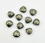 Load image into Gallery viewer, Hand Carved Pyrite Shell Beads: 8mm Gemstone Charms