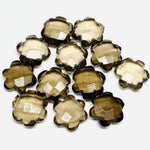 Load image into Gallery viewer, 2,3,4,5 Pcs Natural Smokey Quartz Hand Carved Flower Shape, Carved Flower Shape Gemstone For Jewellery, Flower Shape Gemstone, 10 mm