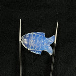Load image into Gallery viewer, Natural Opalite Fish Carving Gemstone, Hand Carved Fish Shape Gemstone, Opalite Crystal 17X26 MM, Carved Opalite Fish Charm Best For Jewelry