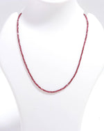 Load image into Gallery viewer, Natural Garnet Beaded Necklace, Red Garnet Faceted Box Beads Necklace, January Birthstone Jewelry, Gift for Her, Bridesmaid Gifts