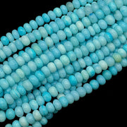 Blue Opal Smooth Rondelle Beads, Blue Color Opal Beads for Jewelry Making, Wholesale Loose Opal Beads, 8 MM Sea Blue Opal for Craft Making