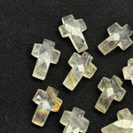 Load image into Gallery viewer, Natural Golden Rutile Cross Shape Beads ~ Rutile Carvigs Gemstone Beads ~ Faceted Golden Rutile Beads ~ 15 MM Cross Charm Beads ~ Holy Cross