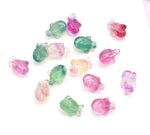 Load image into Gallery viewer, Cute Fluorite Shark Shape Stones, Multi Fluorite Hand Carved Shark Fish Shape Gemstone, Mini Straight Drill Shark Charms, 17 MM