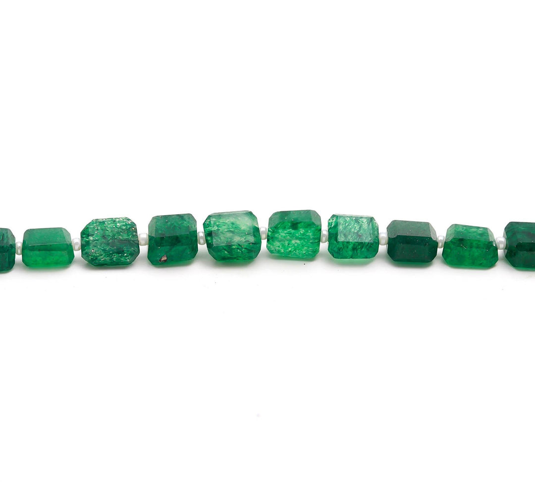Natural Green Aventurine Nuggets Shape Beads, Aventurine Tumble Shape Gemstone Beads, 6X8-7-9MM, 8" Faceted Jewelry Making Loose Beads