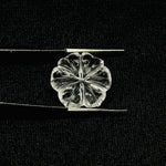 Load image into Gallery viewer, Natural Crystal Quartz Flower Shape Carved Gemstone, Flower Shape Carving, Carved Gemstone For Jewlery 17 mm, Craft Making Flower Charm