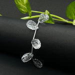 Load image into Gallery viewer, Natural Crystal Quartz Teardrop Beads ~ Handmade Carving Gemstone ~ 10X14 MM Football Cutting Briolette Beads For Jewelry ~ 6 Pieces Strand