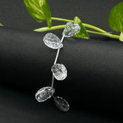 Natural Crystal Quartz Teardrop Beads ~ Handmade Carving Gemstone ~ 10X14 MM Football Cutting Briolette Beads For Jewelry ~ 6 Pieces Strand