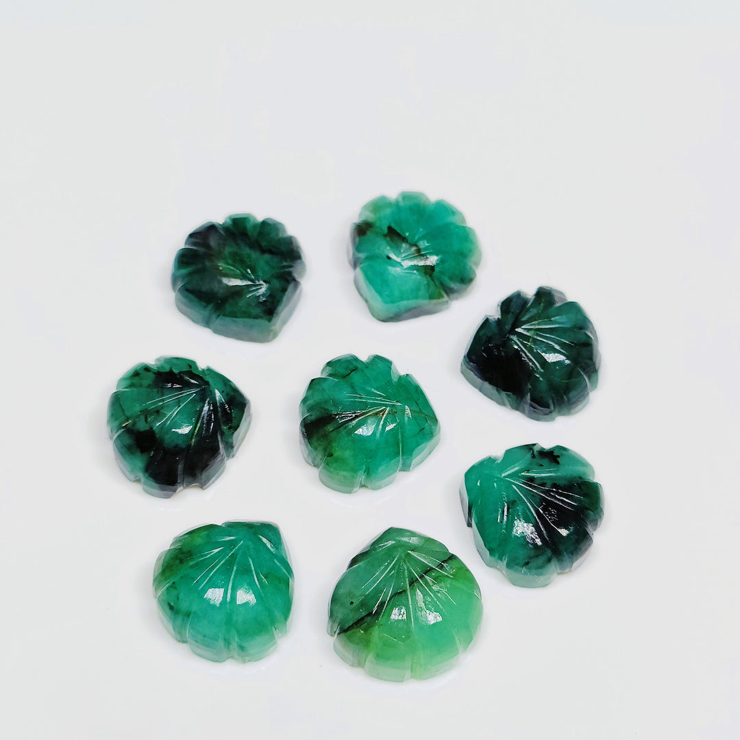 2,3,4,5 Pcs Natural  Emerald Hand Carved Shell Shape Gemstone, Hand Carved Ocean Shell Beads For Jewelery making , Craft Supply 10mm