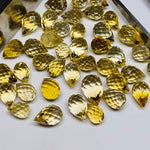 Load image into Gallery viewer, AAA+ Quality Citrine Teardrop Shape Beads, Faceted Citrine Drop Shape Gemstone Beads, 6X8 - 7X9 MM, Jewelry Making Briolette's Natural Beads
