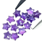 Load image into Gallery viewer, Natural Amethyst Star Shape Briolettes, AAA Purple Amethyst Star Shape Gemstone for Jewelry Making, Purple Star Charm Beads, 15 MM
