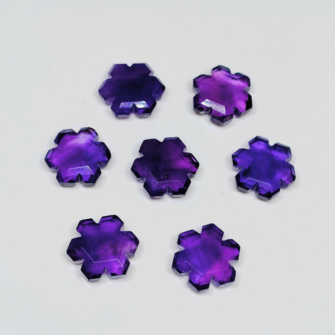 2,3,4,5,6 pcs 100% Natural purple Amethyst Fancy Shape Carved Gemstone, Loose Gemstone, Fancy Shape Gemstone Jewlery, Carved Gemstone 15 mm