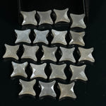 Load image into Gallery viewer, Natural Grey Moonstone Ninja Star Shape Carving Beads, Fancy Star Shape Gemstone Beads, 11X15 MM Jewelry Making Star Shape Briolettes Beads