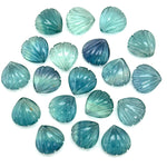 Load image into Gallery viewer, Natural Green Fluorite Seashell Shape Beads, AAA Fluorite Shell Briolette's, Shell Carving Gemstones For Jewelry 12 mm, Shell Charms Beads