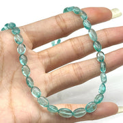 Dainty Sky Apatite Beaded Necklace, Natural Apatite Gemstone Necklace, Sterling Silver Jewelry, Sky Apatite Handmade Jewelry, Gift for her