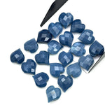 Load image into Gallery viewer, AAA Blue Opal Heart Shape Beads, Blue Opal Faceted Heart Shape Briolette's, Hand Carved Heart Charms for Jewelry Making, 13 MM, Opal Beads