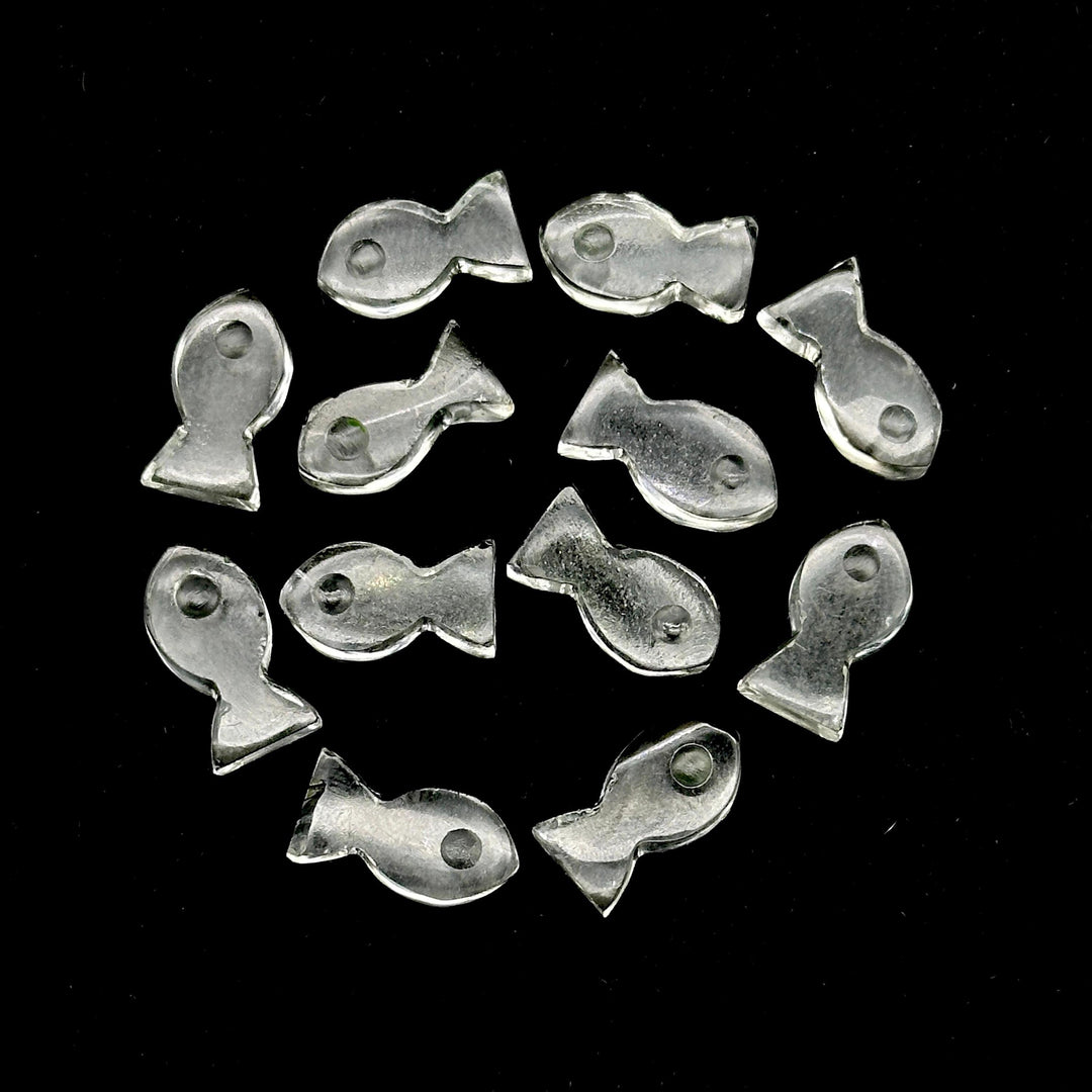 Natural Crystal Quartz Fish Charm Beads, Fancy Fish Shape Carved Gemstone, 7X14 MM, Goddess Power Stone Carving, Jewelry Making Diy Beads