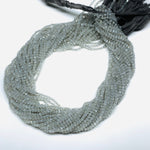 Load image into Gallery viewer, Faceted Grey Moonstone Beads: 2mm Round Strand