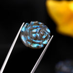 Load image into Gallery viewer, Natural Labradorite Rose Flower Shape Stones, Flashy Labradorite Hand Carved Flowers for Jewelry Making, Loose Charms, 20 MM