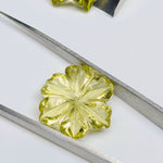 Load image into Gallery viewer, AAA Lemon Quartz Flower Carving: Natural Gemstone (20 mm)