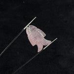 Load image into Gallery viewer, Genuine Rose Quartz Fish Carving, Hand Carved Fish Shape Gemstone, Natural Rose Quartz, 17X26 MM, Feminine Energy Fish Charm Healing Crystal