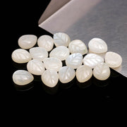 Natural White Moonstone Leaf Shape Briolette's, Flashy Moonstone Leaf Shape Beads, Wholesale Loose Leaves Charms for Jewelry Making, 10 MM