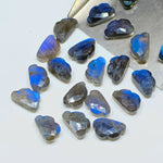 Load image into Gallery viewer, 2,3,4,5,6 Pcs 100% Natural Labradorite Clouds Shape Jewellery Making Loose Gemstone, Faceted Gemstone, Gemstone For Jewellery 12X7 mm