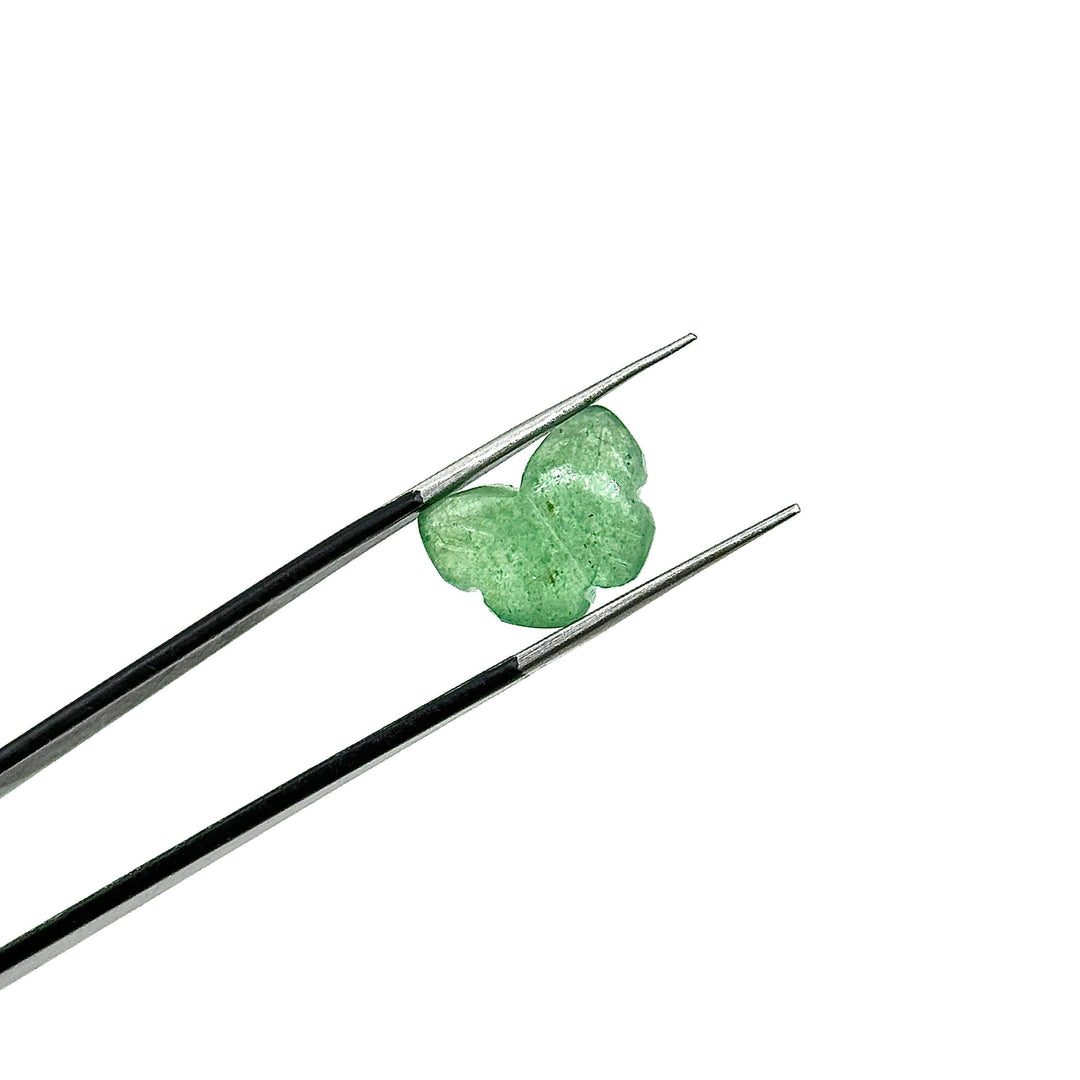 AAA Green Strawberry Butterfly Shape Beads, Natural Strawberry Quartz Hand Carved Butterfly Briolettes, Gemstone Carvings, 13 MM Loose Beads