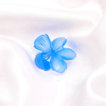 Load image into Gallery viewer, AAA Blue Chalcedony Carved Flower Shape Stone, Blue Chalcedony Handmade Flower Carving, 36 MM Beautiful Crafted Piece